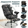 Thumbnail Ergonomic Executive Office Chair with Vibration, Heat, and Reclining Function — Massage Chairs, HOMREST