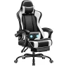 Gaming Chair with Footrest and Massage Lumbar Support — Gaming Chairs, Homall