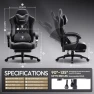 Thumbnail Gaming Chair with Heated Massage Lumbar Support and Footrest — Gaming Chairs, Dowinx