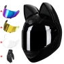 Motorcycle Helmet with Bluetooth Headphones and Cat Ears — Communication, Smart Mouse