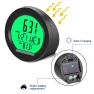 Digital Solar-Powered Car Clock with Temperature Display — Clock, NyPhoenix Auto
