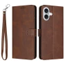 Flip Stand Calf Texture PU Leather Wallet Phone Cover with Strap — Flip Cases, Smartwatch 2025