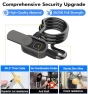 Thumbnail Fingerprint Bike Lock with Key — Cable, Anweller