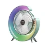 USB Rechargeable Desk Fan with Colorful Lighting — Portable Cooling Solutions, Popular House
