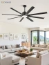 Thumbnail Smart Ceiling Fan with Light and Remote — Ceiling Fans & Accessories, ZMISHIBO