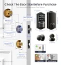 Thumbnail Built-in WiFi Smart Lock with Knob, Fingerprint Keyless Entry Door Lock Handle Set — Electromagnetic Security Locks, Veise
