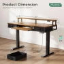Thumbnail Electric Standing Desk with Drawers and Keyboard Tray — Office, AODK