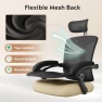 Thumbnail Ergonomic Mesh Office Desk Chair with Footrest — Desk Chairs, DEVAISE