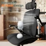 Thumbnail Ergonomic Office Chair with Headrest, Flip-Up Arms, and Wide Cushion — Desk Chairs, GABRYLLY