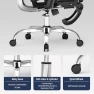 Thumbnail Ergonomic Office Chair with Mesh Seat Cushion, Adjustable Armrests and Headrest — Desk Chairs, marrap