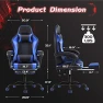 Thumbnail Gaming Chair with Footrest and Massage Lumbar Support — Gaming Chairs, Shahoo