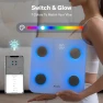 Thumbnail Smart Body Fat Scale with BMI, Fat Percentage, Muscle Mass, and Color-Changing Lights — Weight Management Tools, Alcedo
