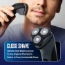 Thumbnail Rechargeable Electric Rotary Shaver with Stainless Steel Blades and Pop-Up Trimmer — Rotary, Barbasol