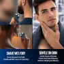 Thumbnail Rechargeable Electric Rotary Shaver with Stainless Steel Blades and Pop-Up Trimmer — Rotary, Barbasol