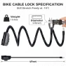 Thumbnail Premium Bike Lock with Keys and Mounting Bracket — Cable, Hapleby