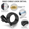 Thumbnail Premium Bike Lock with Keys and Mounting Bracket — Cable, Hapleby