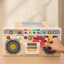 Kids Busy Board with Light Led, Switches, Music, Toddler Early Development Wooden Radio Sensory Toy — Interactive Learning Devices, DIY and Beyond