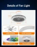 Thumbnail Smart WiFi & Bluetooth Ceiling Fan with RGBAI Light — Ceiling Fans, Lumary