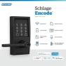 Thumbnail Encode Century WiFi Latitude Lever Smart Keyless Entry Touchscreen Door Lock — Electromagnetic Security Locks, SCHLAGE