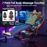 Thumbnail 7-Point Massage Gaming Chair with Footrest and Recliner — Gaming Chairs, Douxlife