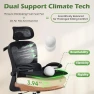 Thumbnail Ergonomic Desk Chair with Adjustable Lumbar Support and Headrest — Desk Chairs, AreShark