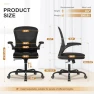 Thumbnail Ergonomic High Back Mesh Desk Chair with Flip-Up Armrests — Desk Chairs, Synorla
