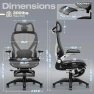 Thumbnail Ergonomic Mesh Office Chair with Footrest — Desk Chairs, ELABEST