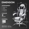 Thumbnail Gaming Chair with Footrest, Massage Lumbar Support, and Gel Pad — Gaming Chairs, Morkprism