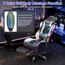 Thumbnail Massage Gaming Chair with Footrest and Lumbar Support — Desk Chairs, Mr IRONSTONE