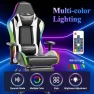 Thumbnail Massage Gaming Chair with Footrest and Lumbar Support — Desk Chairs, Mr IRONSTONE