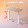 Thumbnail Small Electric Standing Desk Adjustable Height — Office, HUANUO