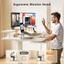 Thumbnail U Shaped Electric Standing Desk with Keyboard Tray — Monitor Stands, OffiGo
