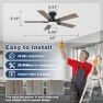 Thumbnail Smart Low Profile Ceiling Fan with Lights — Ceiling Fans, cumilo
