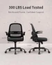 Thumbnail Mesh Office Chair with Flip-Up Arms, Adjustable Height, Breathable Mesh Back, Thick Cushion Seat, 360° Swivel Rolling... — Desk Chairs, LukkDys