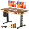 Thumbnail Adjustable Height Standing Desk with Wood Desktop — Mounts, Veken