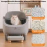 Thumbnail Automatic Self-Cleaning Litter Box with Raised Step, Open Top, and Smart App Control — Waste Bins, HALKYDY