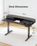 Thumbnail Electric Standing Desk with Drawers — Monitor Stands, HUANUO