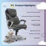 Thumbnail Executive Office Chair with Ergonomic Support and Adjustable Features — Desk Chairs, Serta