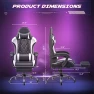 Thumbnail Gaming Chair with Footrest and Massage Lumbar Support — Gaming Chairs, Homall