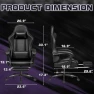 Thumbnail Gaming Chair with Footrest and Massage Lumbar Support — Gaming Chairs, Homall