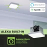 Thumbnail Smart Bathroom Fan with Alexa Voice Assistant, Color Changing LED Light, and Bluetooth Speakers — Ceiling Fans, Homewerks Worldwide