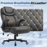 Thumbnail Big and Tall Office Chair with Inflatable Lumbar Support — Desk Chairs, Sofetura