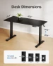 Thumbnail Electric Standing Desk with Whole Piece Desktop — Monitor Stands, HUANUO