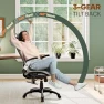 Thumbnail Ergonomic Office Chair with Headrest, Flip-Up Arms, Tilt Lock, and Wide Cushion — Desk Chairs, GABRYLLY