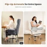 Thumbnail Office Chair with Flip Armrests and Foot Rest — Desk Chairs, HOMRELEXA
