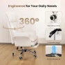 Thumbnail Office Chair with Flip Armrests and Foot Rest — Desk Chairs, HOMRELEXA