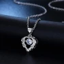 Ocean Heart Smart Pendant Necklace, Lucky Star Jewelry