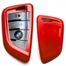 Glossy Red Smart Key Fob Shell Cover — Car Door Entry Guard, BMW