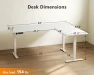Thumbnail Electric L-Shaped Standing Desk with Height Adjustment — Office, Casaottima