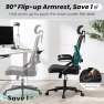 Thumbnail Ergonomic Office Chair with Adjustable Lumbar Support and Headrest — Desk Chairs, Fizzin